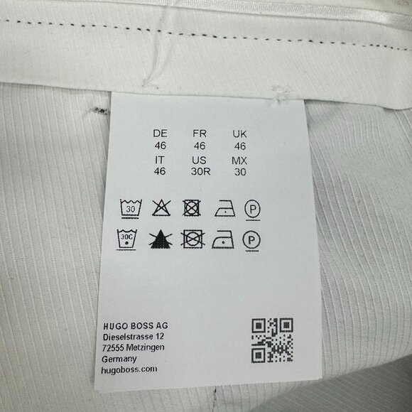 Men’s Slim-Fit Grey Check Hugo Boss Trousers - Picture 5 of 9